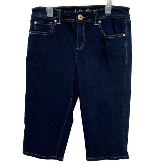 inc Denim Straight Leg Regular Fit Crop Women's Blue Jean Bermuda Shorts - 6P - Picture 1 of 6